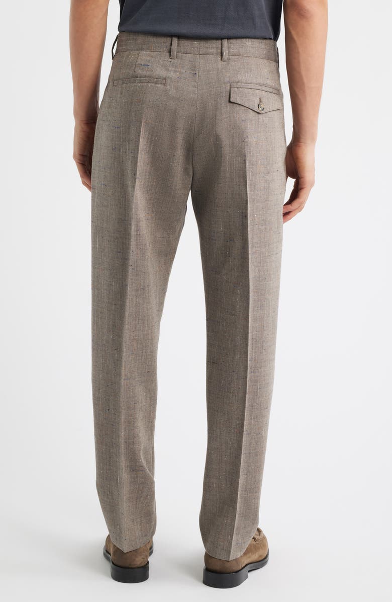 Paul Smith Pleated Wool Blend Dress Pants, Alternate, color, Beige