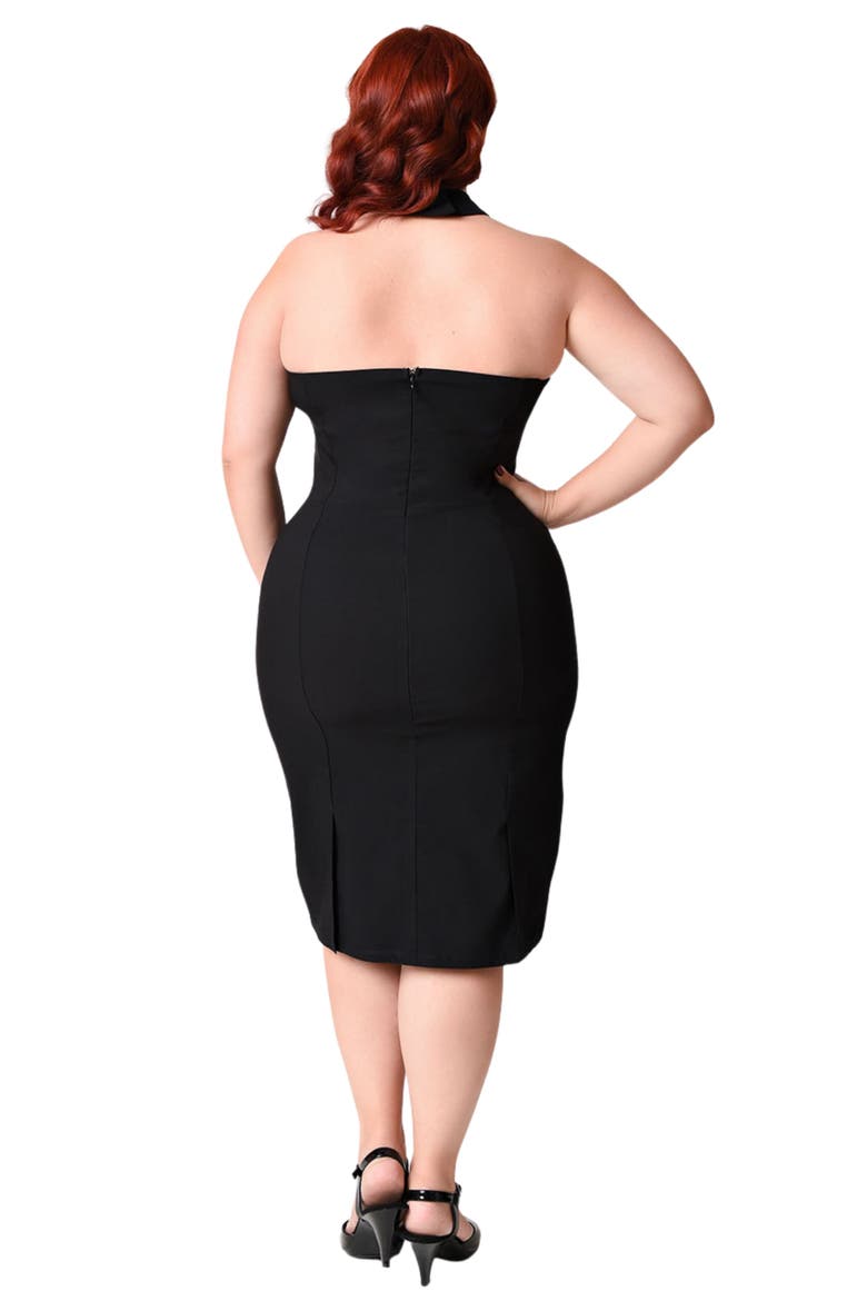 Plus Size Penelope Wiggle Dress, Alternate, color, Black