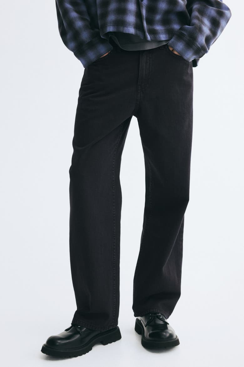 Relaxed-Fit Cotton Pants, Alternate, color, Denim black