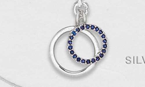 Estella Bartlett Cubic Zirconia Double Circle Drop Hoop Earrings