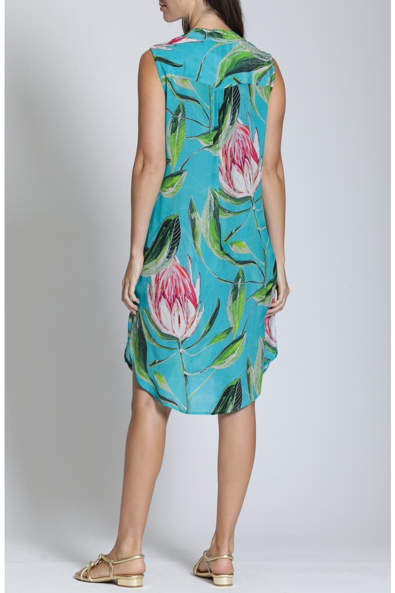 Sleeveless Shift Dress, Alternate, color, TURQUOISE MULTI