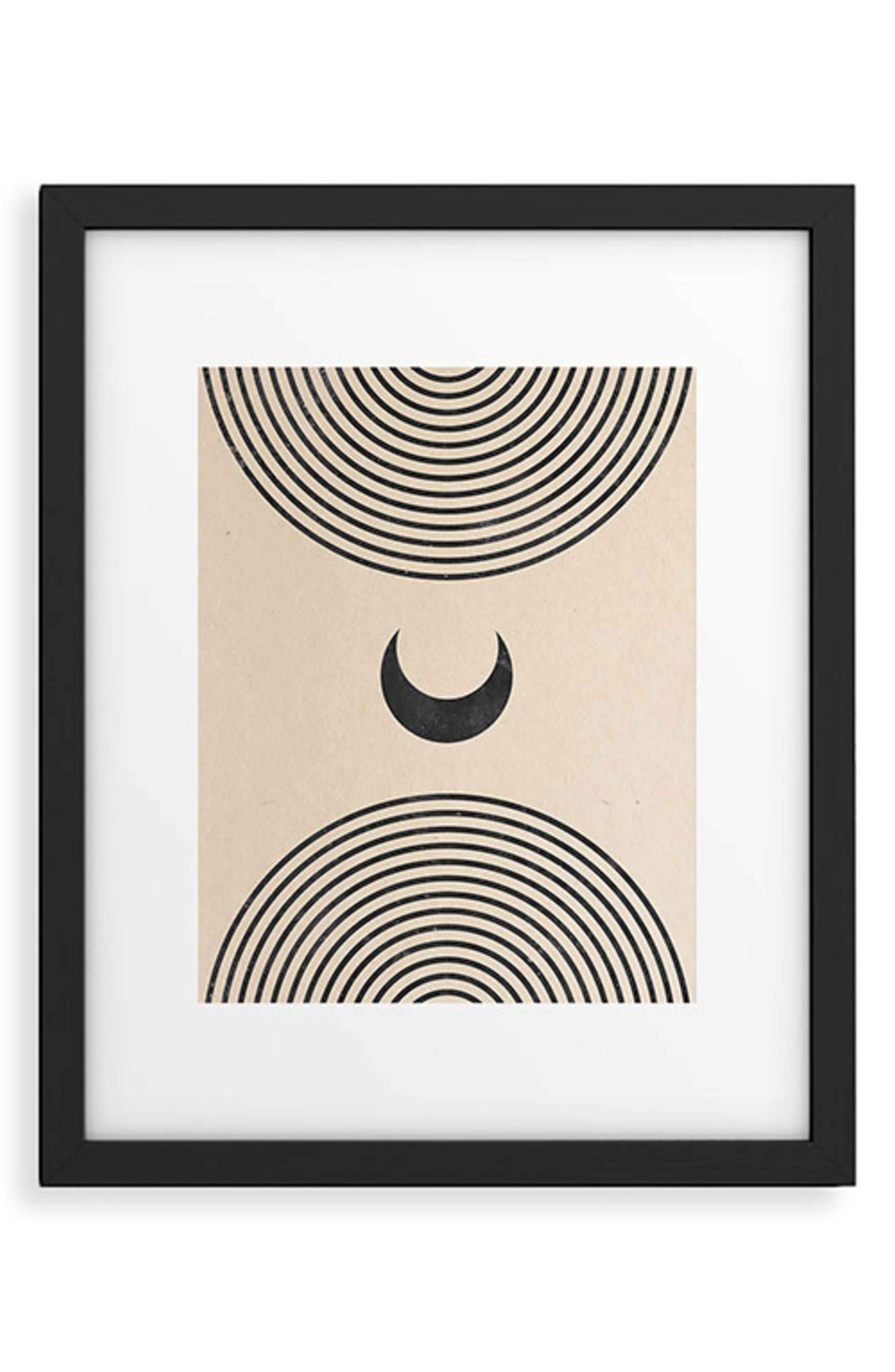 Deny Designs 'Moon On Mountain' by Emanuela Carratoni Framed Wall Art