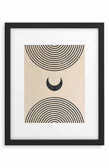 Deny Designs 'Moon On Mountain' by Emanuela Carratoni Framed Wall Art