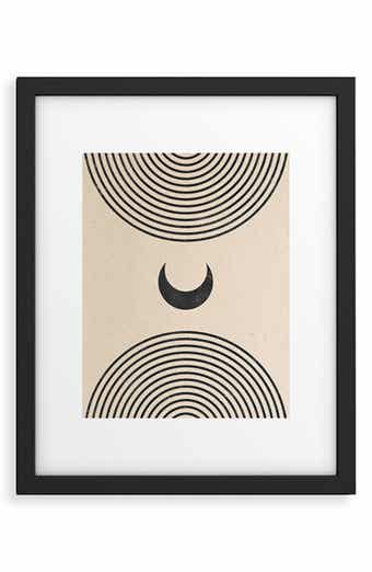 Deny Designs 'Moon On Mountain' by Emanuela Carratoni Framed Wall Art