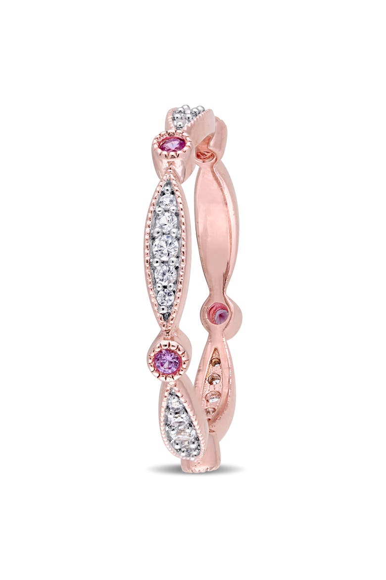 Created Pink & White Sapphire Eternity Ring, Alternate, color, Lab-Created Sapphire