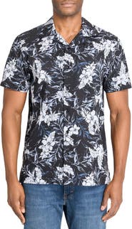 CONSTRUCT Floral Print Short Sleeve Shirt