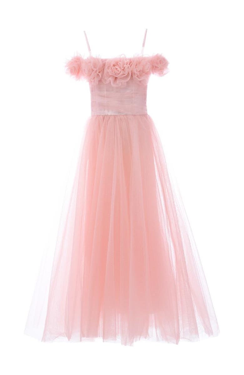 Tulleen Lilo Floral Tulle Gown, Main, color, Pink