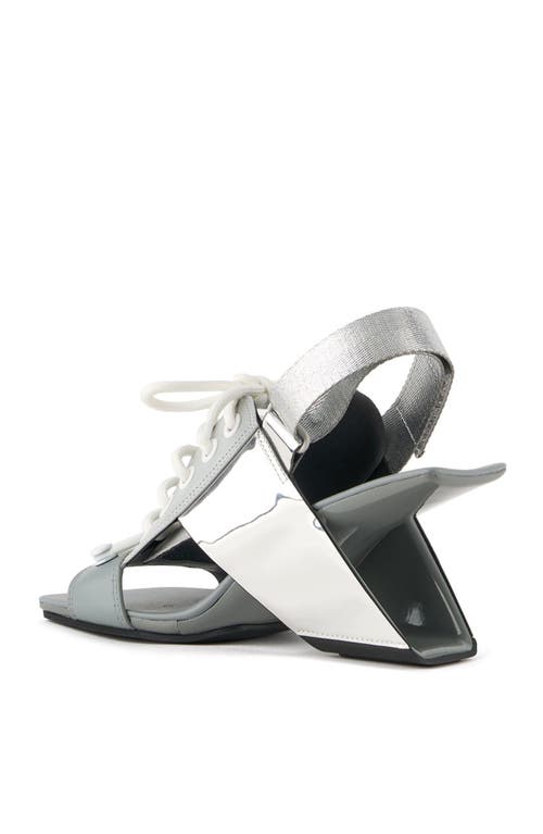 United Nude Loop Sporty Hi Sandal In Silver