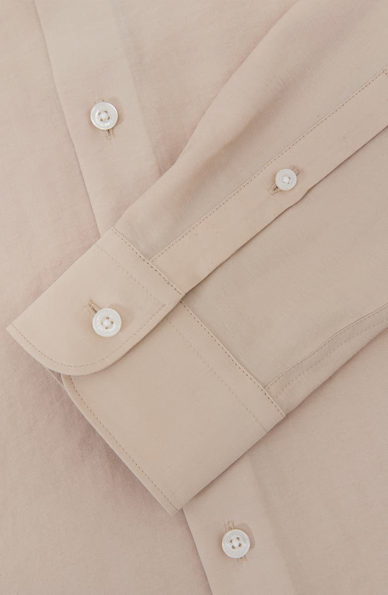 Reiss Oscar Regular Fit Button-Up Shirt, Alternate, color, Stone