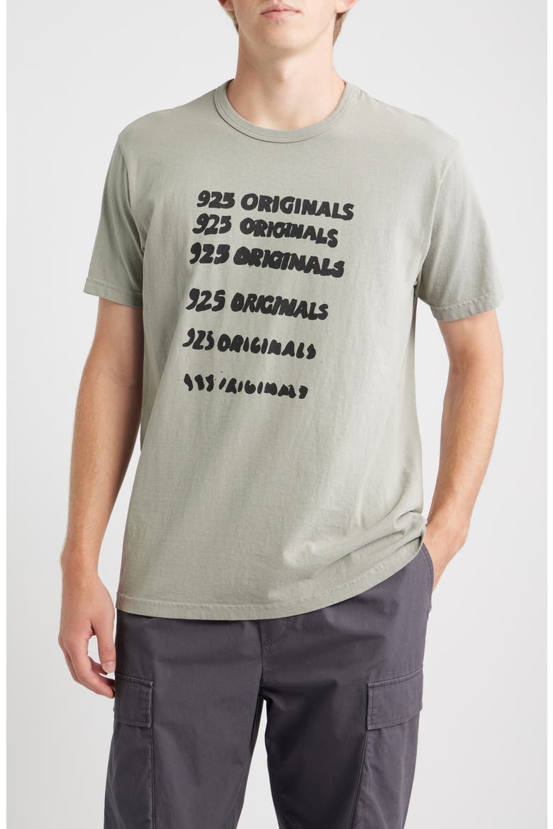 Hand Drawn Logo Graphic T-Shirt, Main, color, SHADOW