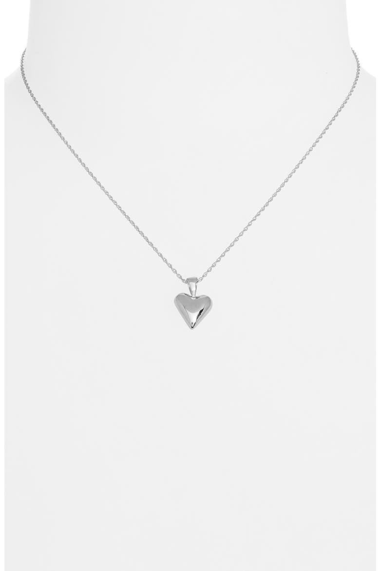 Tiny Heart Pendant Necklace, Alternate, color, STERLING SILVER