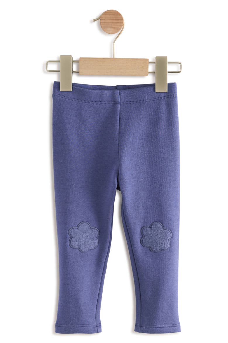 Kids' Floral Knee Patch Leggings, Main, color, BLUE