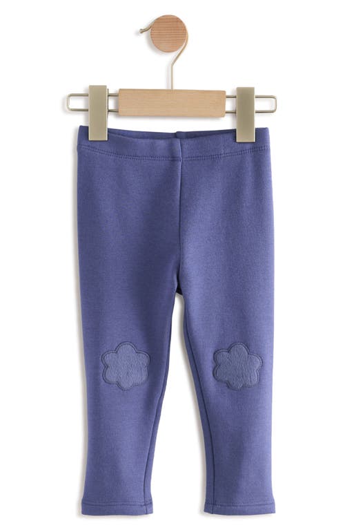 Next Kids' Floral Knee Patch Leggings In Blue