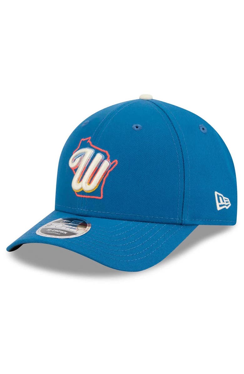 New Era Men's New Era Blue Milwaukee Brewers 2026 City Connect 9FORTY M-Crown Adjustable Hat, Main, color, Blue