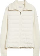 Moncler Virgin Wool Knit & Quilted Down Cardigan
