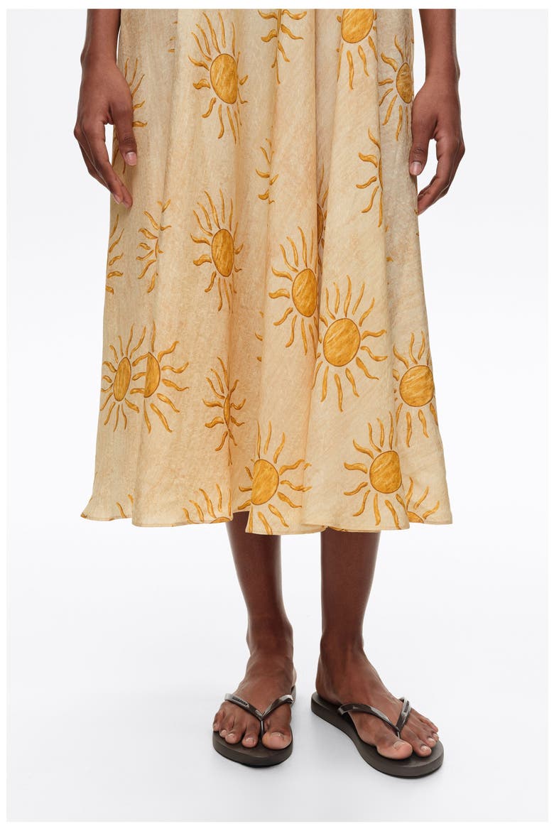 A-Line Pleated Midi Dress, Alternate, color, BIMBA BY THE SOUTH