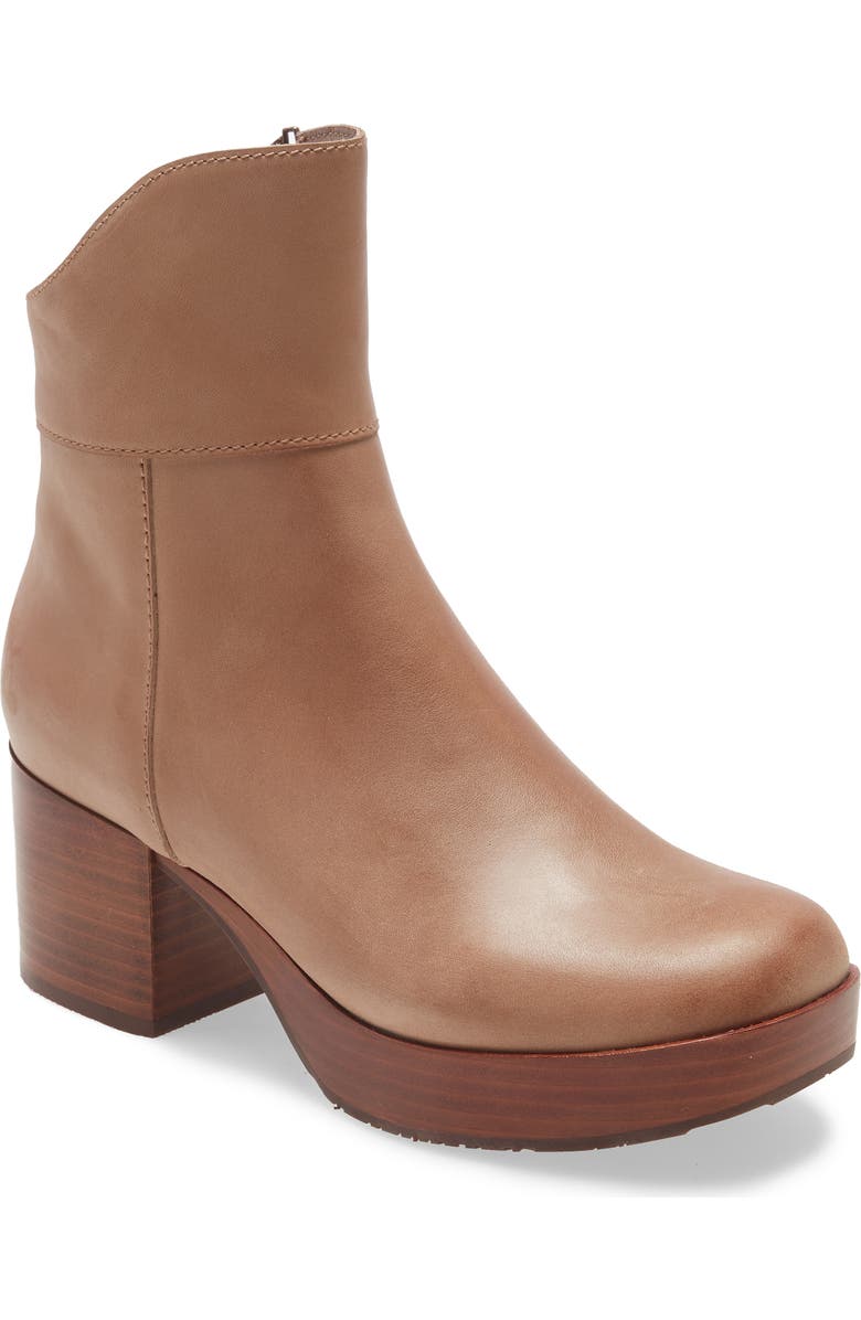 Chocolat Blu Retro Platform Boot, Main, color, Taupe Leather