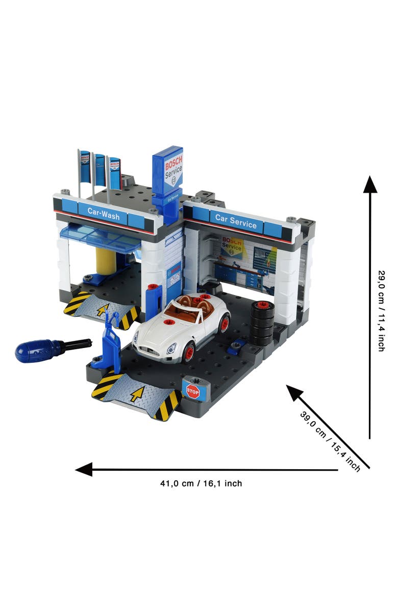 Service Car Repair With Car Wash Kids Car Service Play Set, Ages 3+, Alternate, color, Multicolored