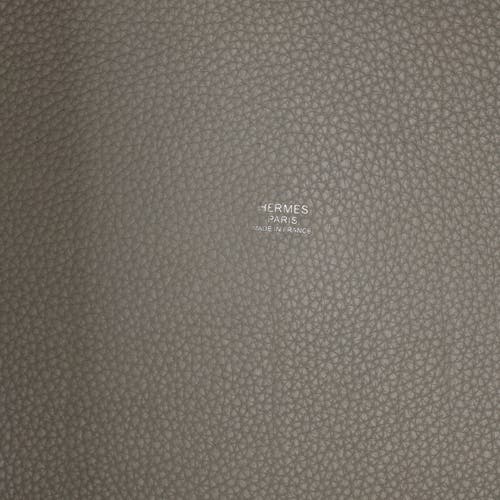 Pre-owned Hermes Hermes Picotin Lock Bag Clemence Gm In Gray