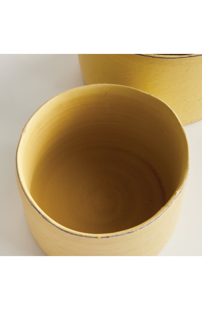 Napa Home & Garden Studio Cachepots Planters, Set of 2, Alternate, color, Yellow