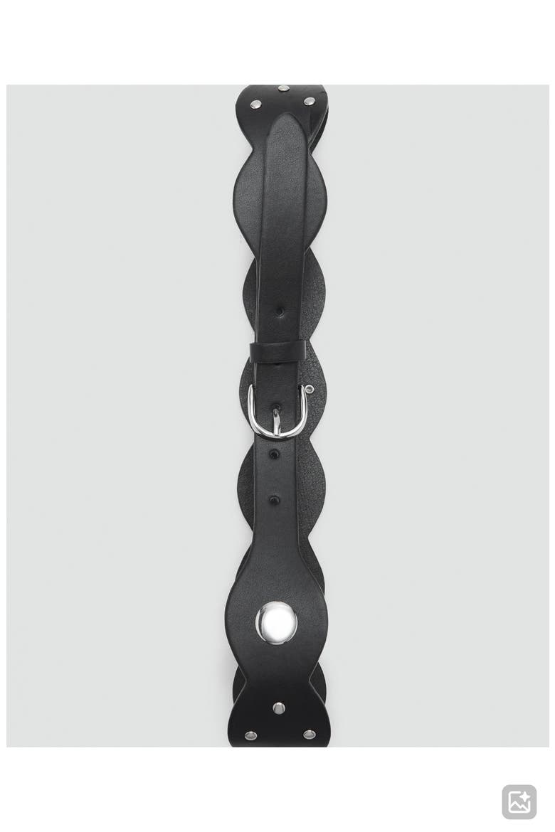Wide Studded Belt, Alternate, color, BLACK