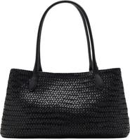 MANGO Braided Leather Shoulder Bag