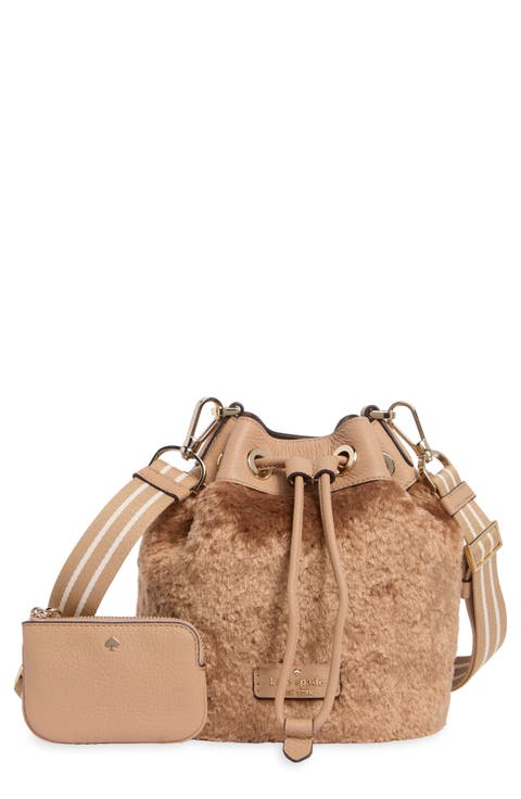 Rosie Faux Fur Small Bucket Bag