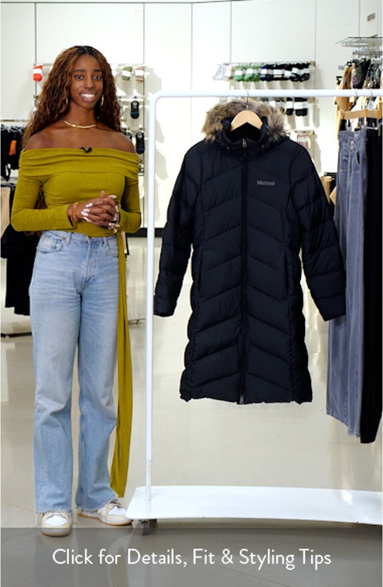 Montreaux 700 Fill Power Down Hooded Coat with Faux Fur Trim, sales video thumbnail