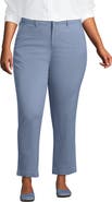 Lands' End Mid Rise Classic Straight Leg Chino Ankle Pants