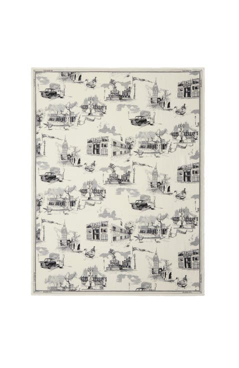 London Landmarks Wool Silk Scarf