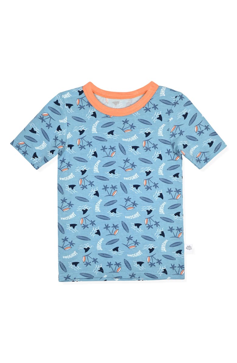 SLEEP ON IT Kids' Assorted 2-Pack Print Fitted Two-Piece Pajamas, Alternate, color, Blue/ Coral