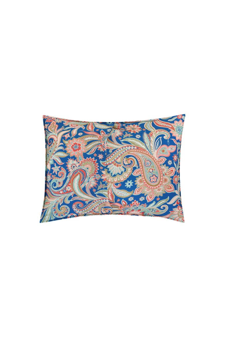 Marla Damask Cotton Quilt Set - Reversible and Machine Washable, Alternate, color, Blue