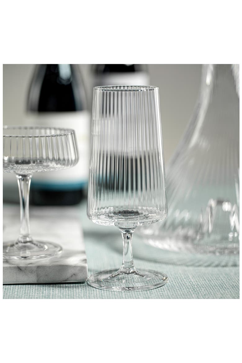 Benin Fluted Set of 4 Cocktail Glasses, Alternate, color, CLEAR