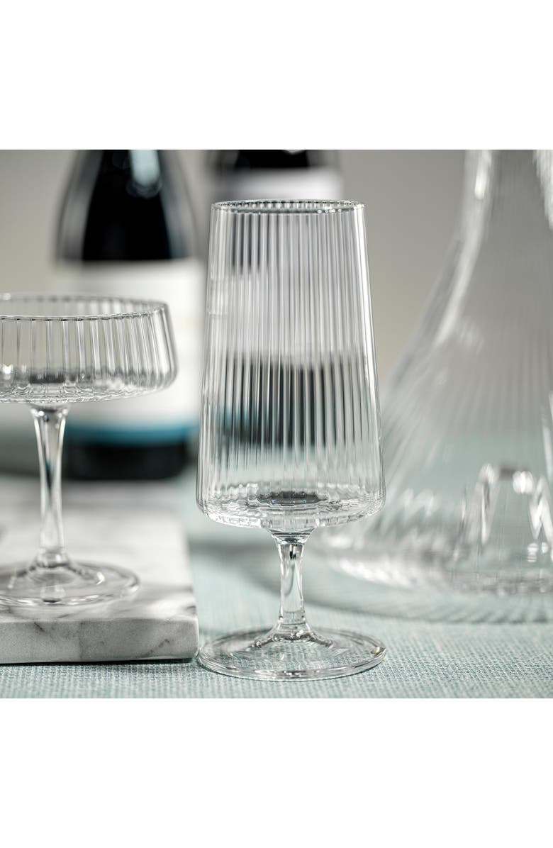 Zodax Benin Fluted Set of 4 Cocktail Glasses, Alternate, color, Clear