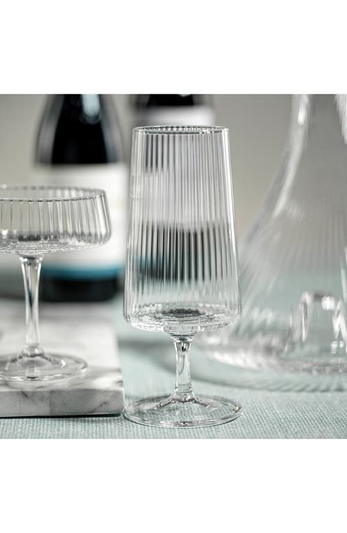 Zodax Benin Fluted Set Of 4 Cocktail Glasses In Transparent