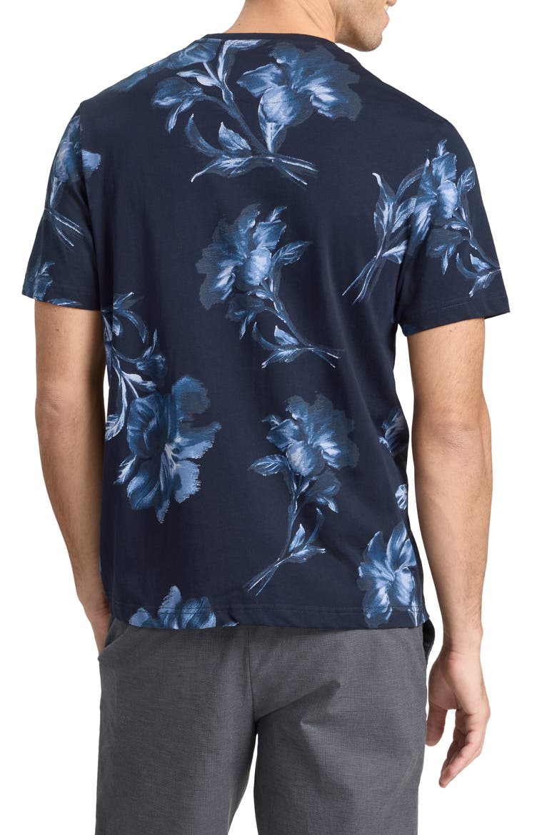 Floral Graphic T-Shirt, Alternate, color, SKY CAPTAIN