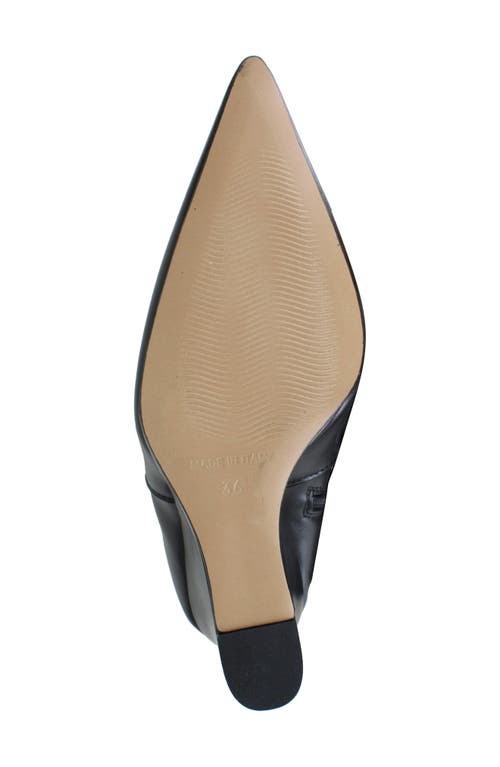 Zigi Karlin Pointed Toe Wedge Boot In Black Leather