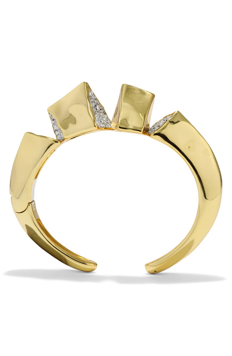 Alexis Bittar Solanales Crystal Pavé Fragment Hinge Cuff Bracelet, Alternate, color, Crystals