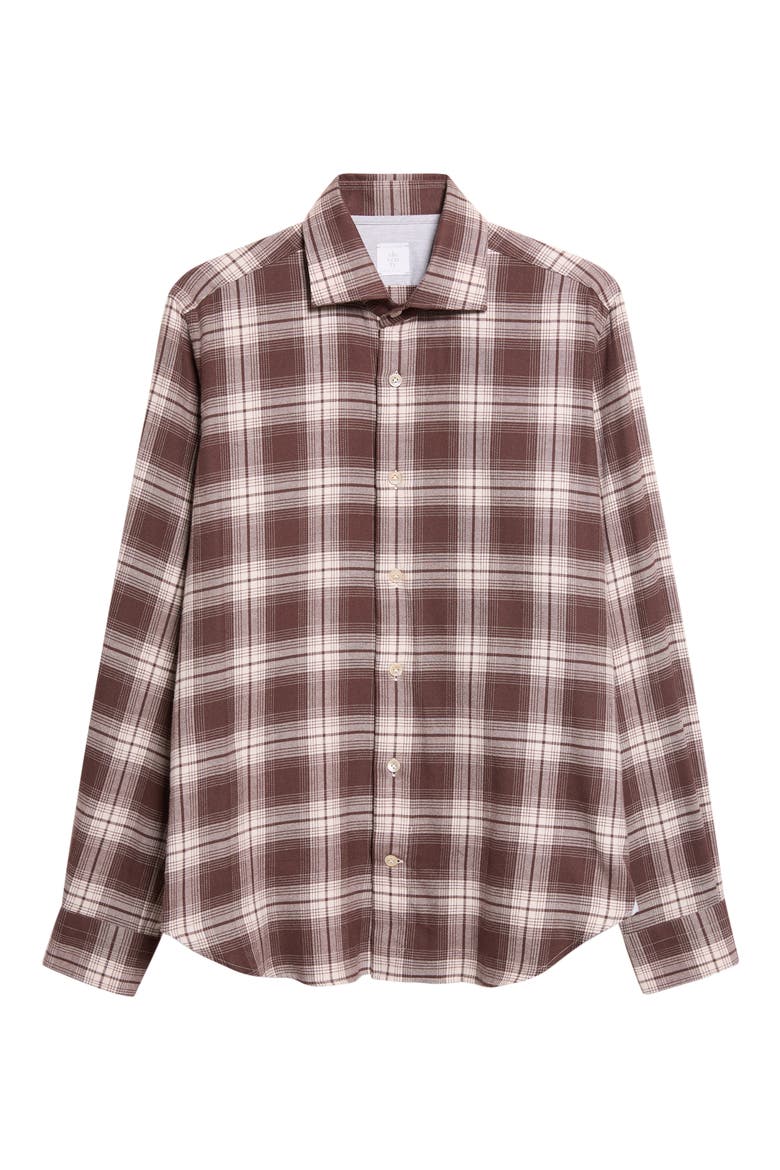 Dandy Plaid Button-Up Shirt, Alternate, color, 05 BROWN