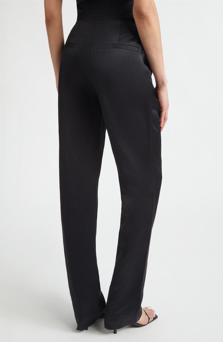 TOTEME Easy Raw Edge Straight Leg Pants, Alternate, color, Black