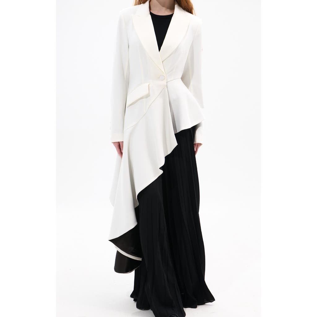 Azalea Wang Asymmetric Statement Blazer In Multi