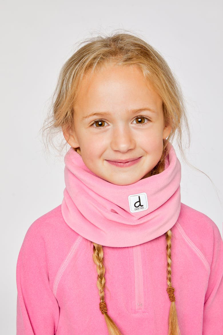 Girl Stretch Tube Polar Fleece Neckwarmer, Alternate, color, Pink