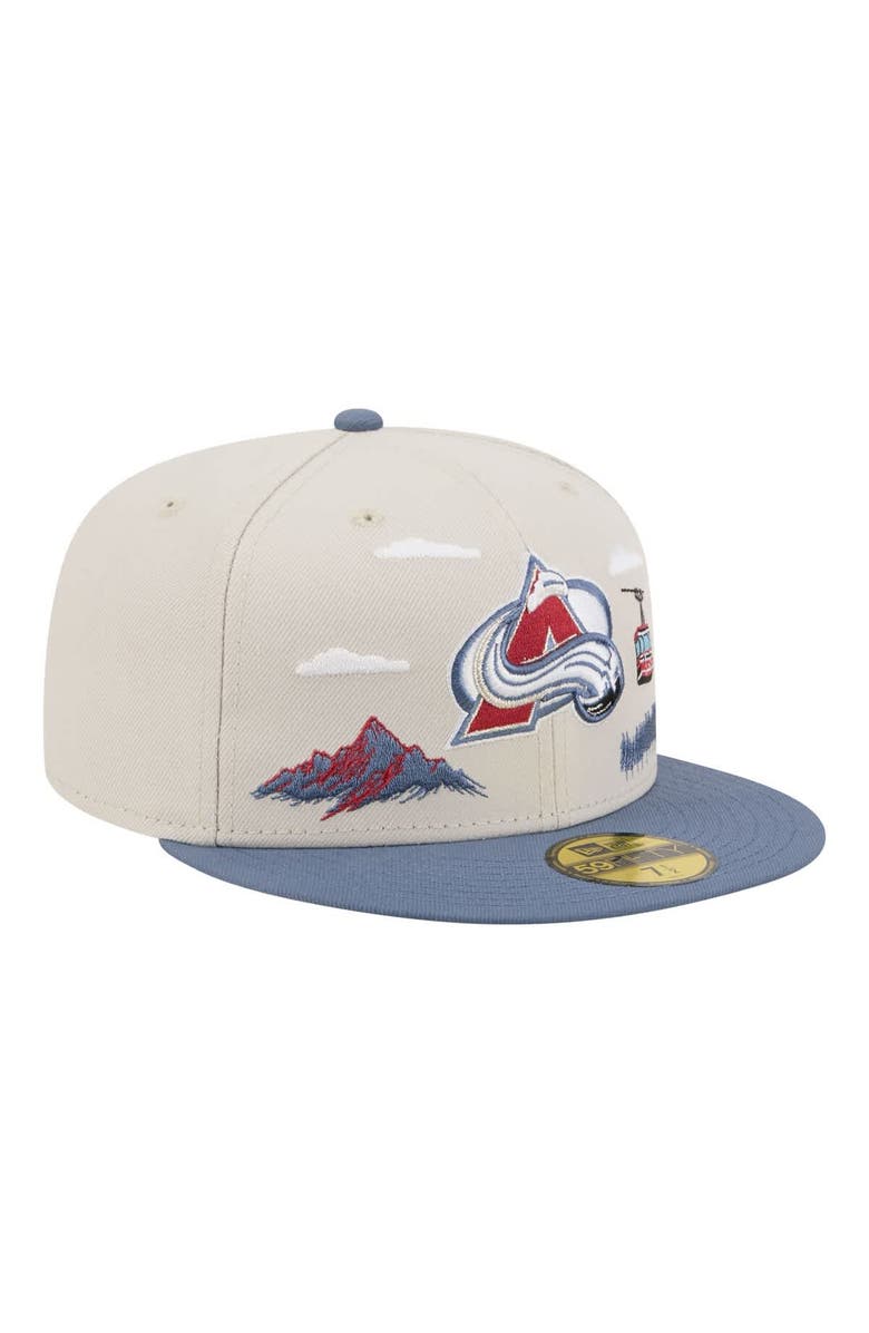 New Era Men's New Era  Tan/Blue Colorado Avalanche Localized City Icon 59FIFTY Fitted Hat, Alternate, color, Tan
