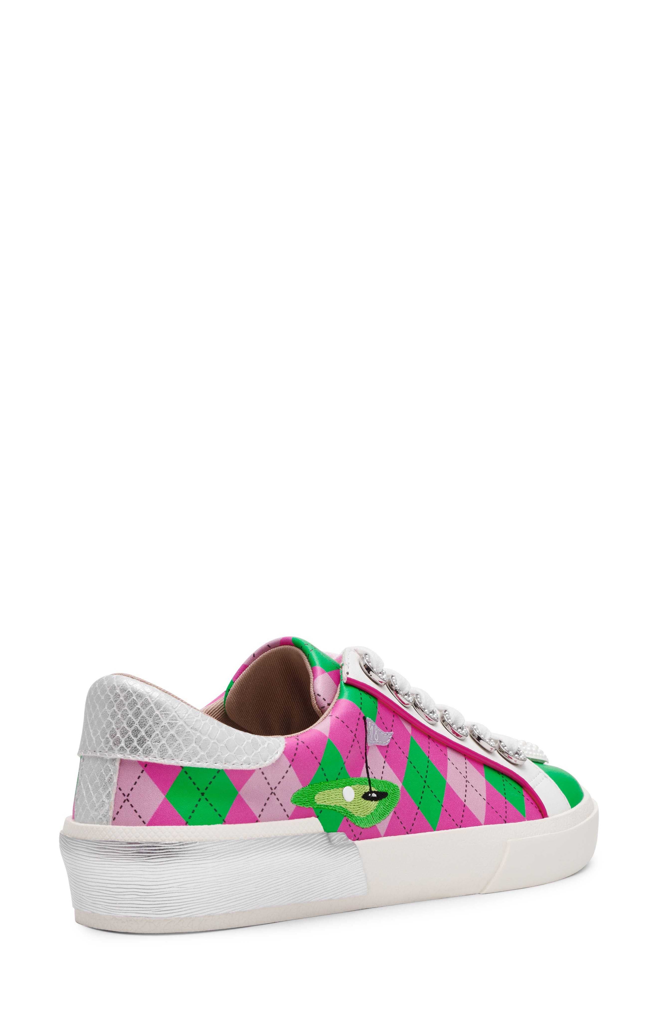 Betsey Johnson Sherrie Sneaker, Alternate, color, Pink/ Green Multi