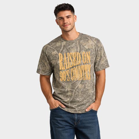 Raised on 90s Country Distressed Heavyweight Tee
