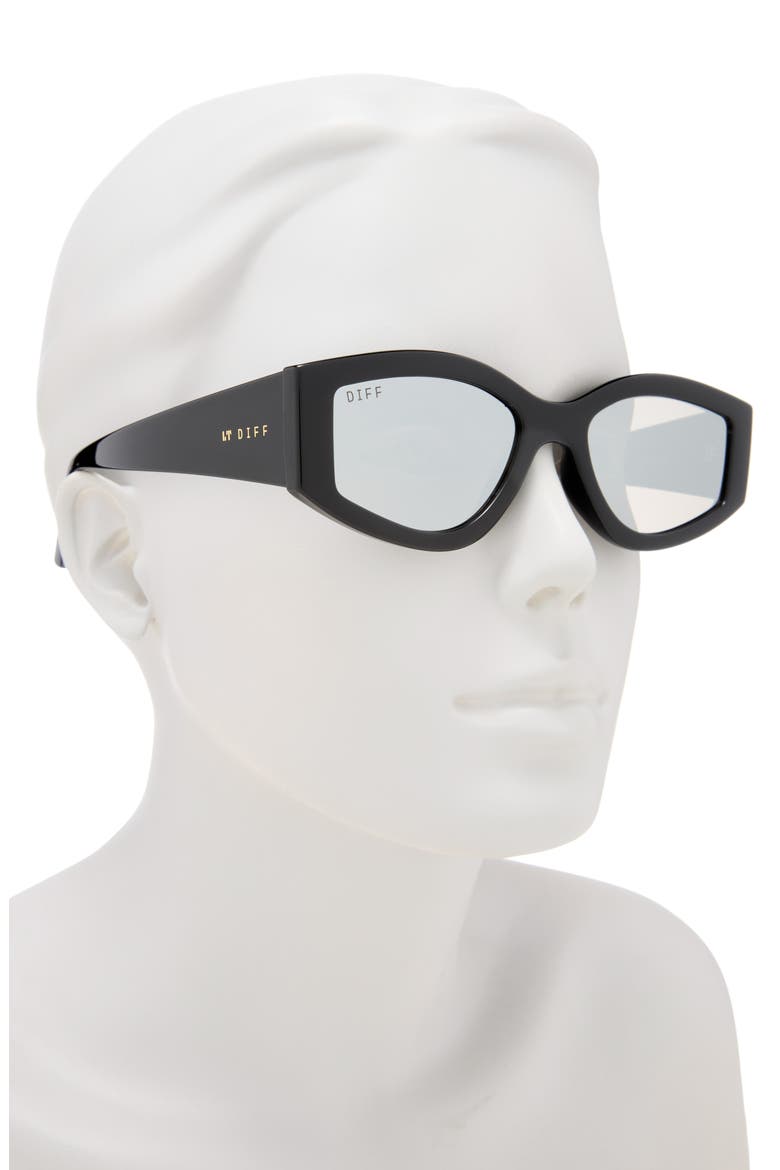 55mm Kai Slim Sunglasses, Alternate, color, BLACK