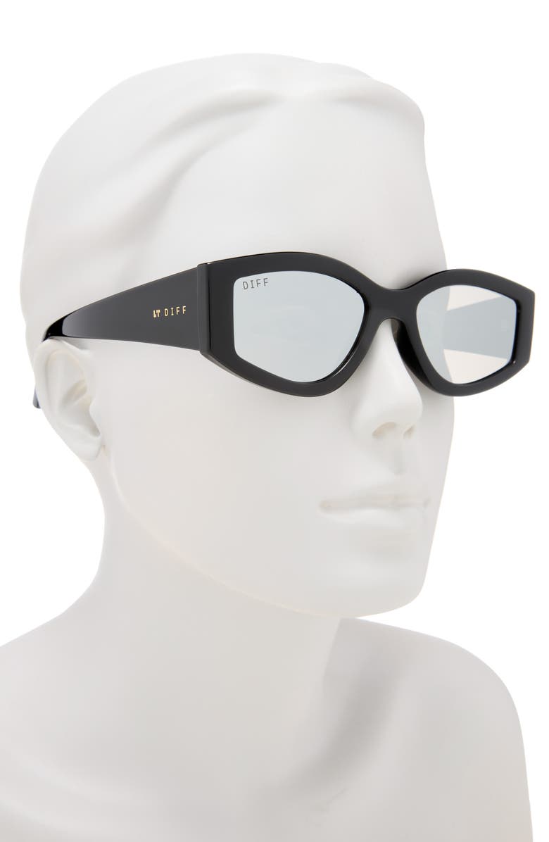 DIFF 55mm Kai Slim Sunglasses, Alternate, color, Black
