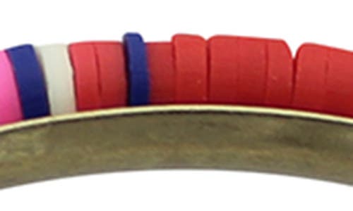 Olivia Welles Colorful Clay Bangle In Red