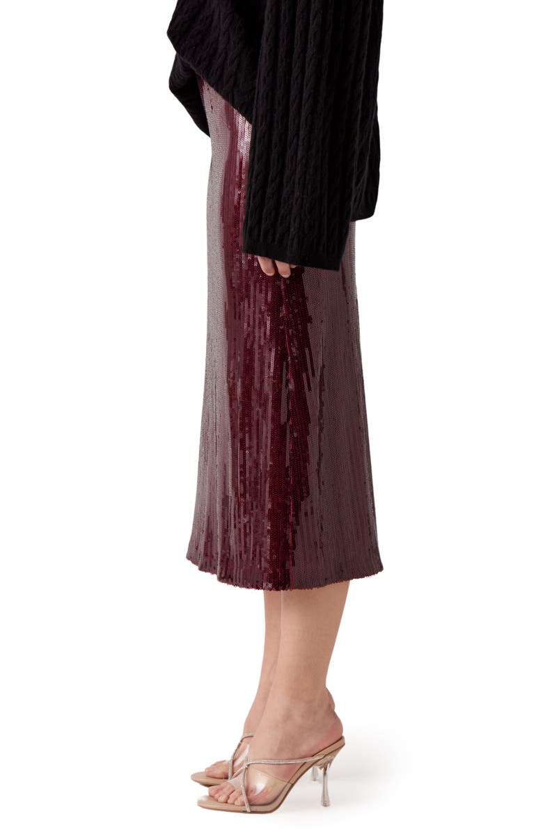 Sophie Rue Elia Sequin Midi Skirt, Alternate, color,