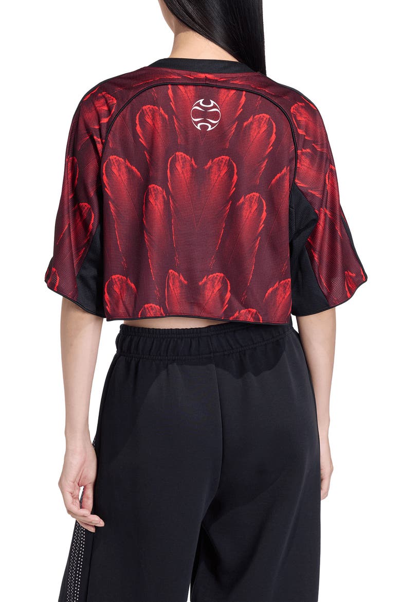 F50 Print Crop Jersey, Alternate, color, RED/ BLACK/